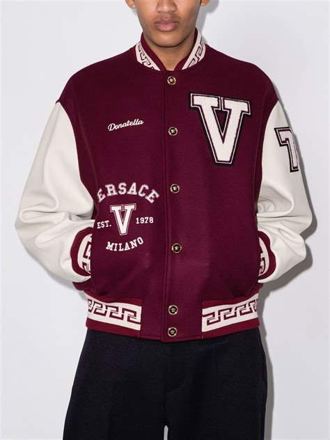 varsity jacket versace|Versace bomber jackets for men.